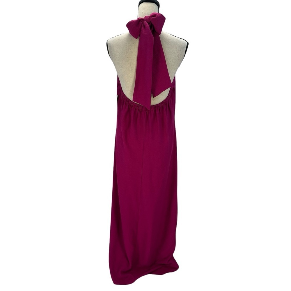 INC Sleeveless Halter Neck Maxi Dress - Cranberry Rose Pink - size 1X - Picture 3 of 9